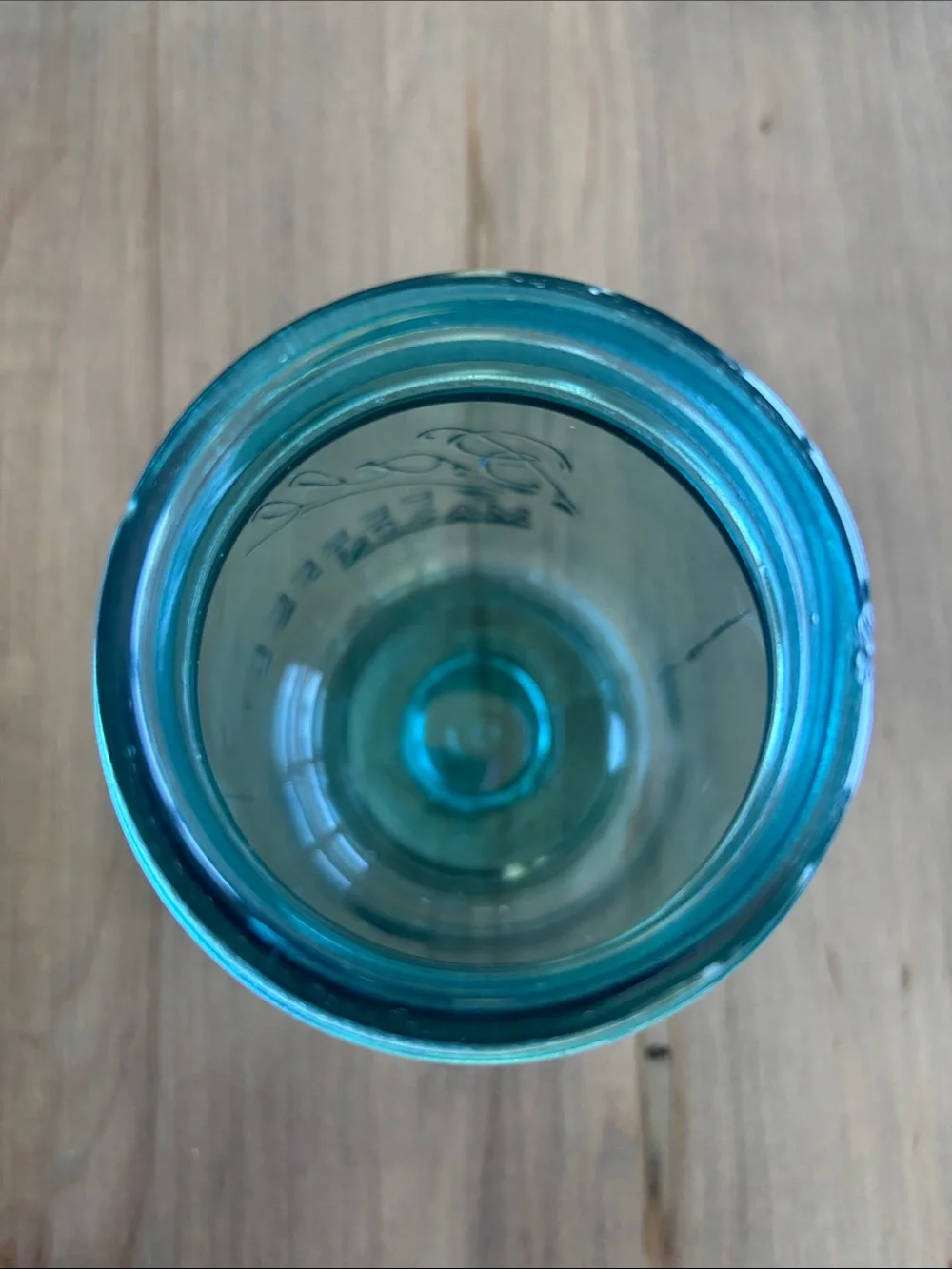 Aqua Glass Ball Mason Jars